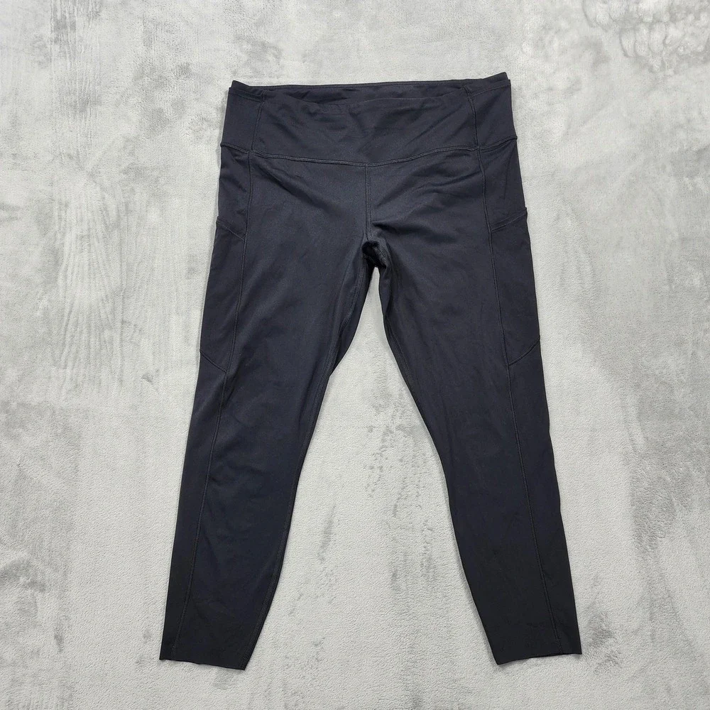Lululemon Fast free 7/8 Tight II *Non-Reflective Nulu 25" Black Womens Size 16